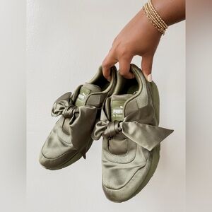 PUMA x Rihanna Fenty Bow Green Olive Sneakers